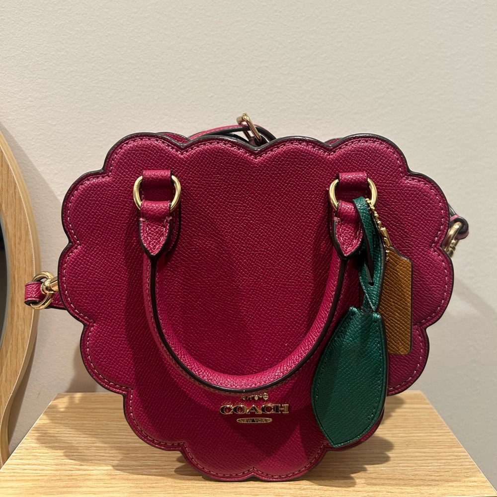 Coach Fuchsia Scalloped Mini Bag - Picture 2 of 4